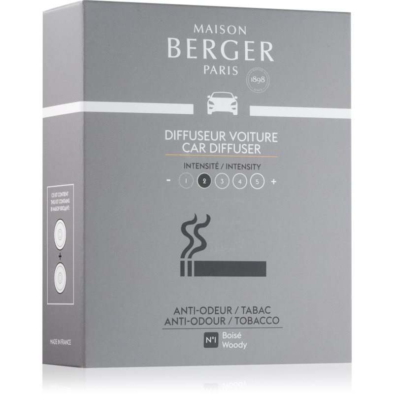 Maison Berger Paris Anti Odour Tobacco Deodorante Per Auto Ricarica 2X17 G