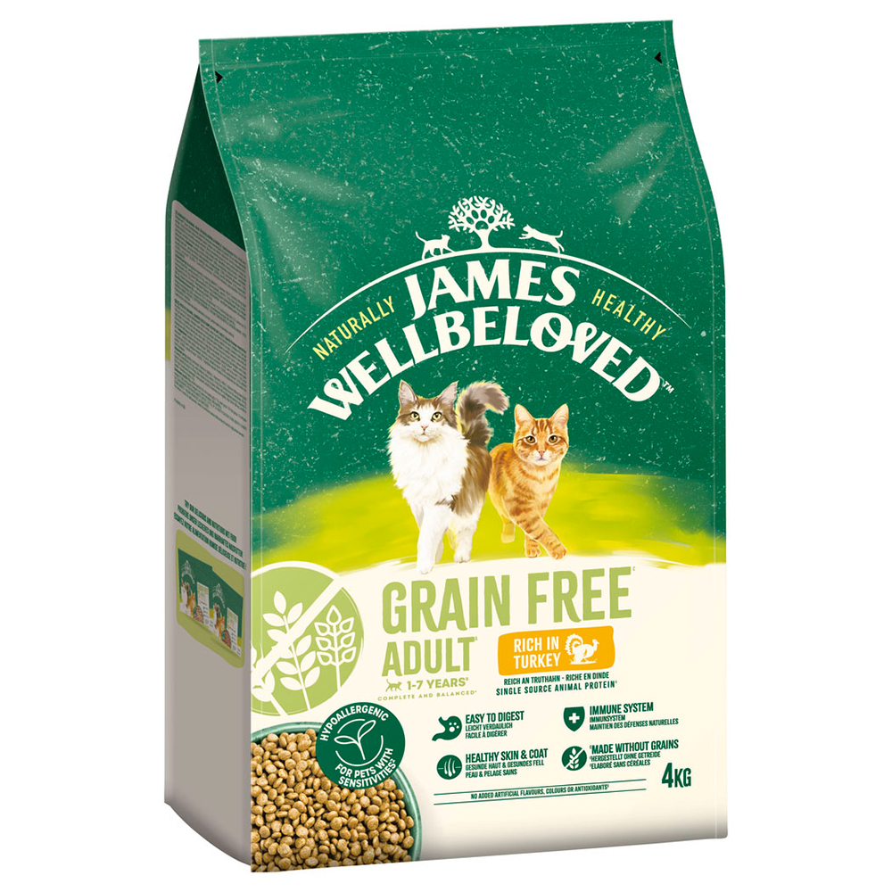 James Wellbeloved Grain Free Adult Cat Hypoallergenic Tacchino - 4 kg