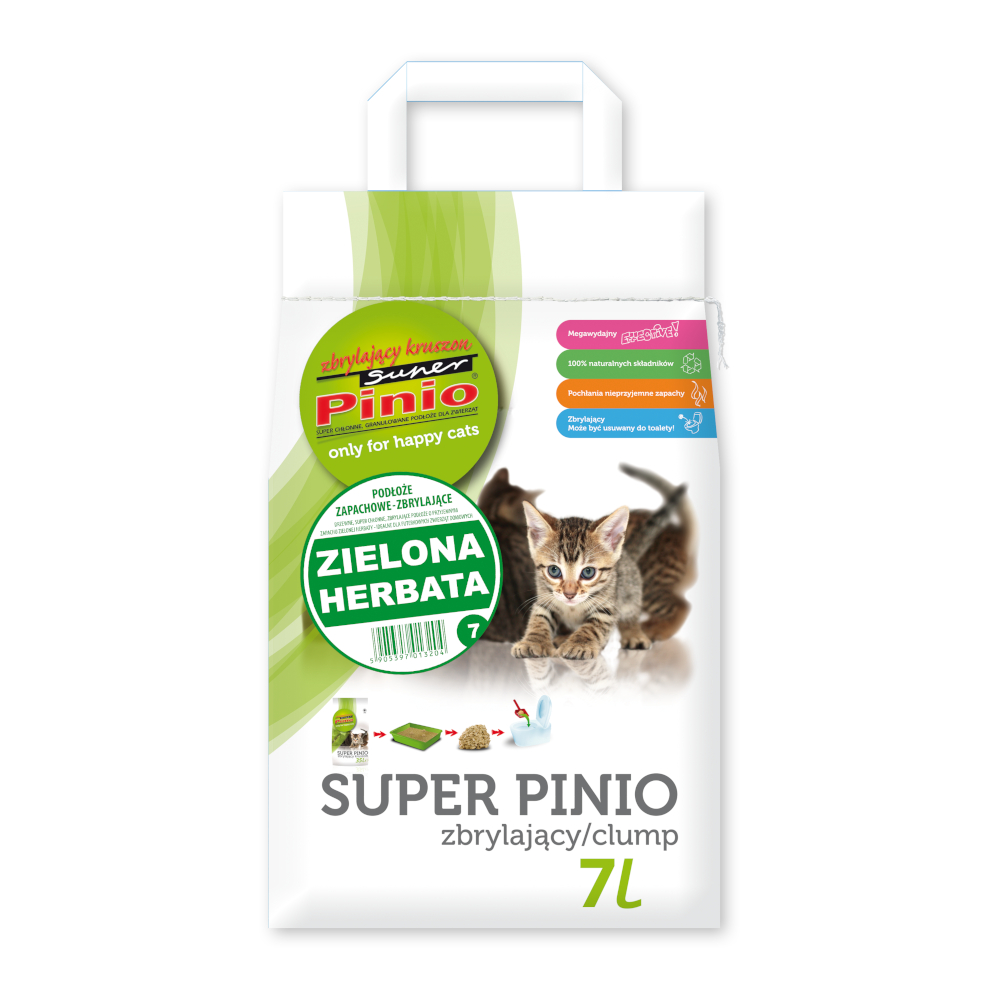 Lettiera Super Pinio Tè verde - 7 l (ca. 2,5 kg)