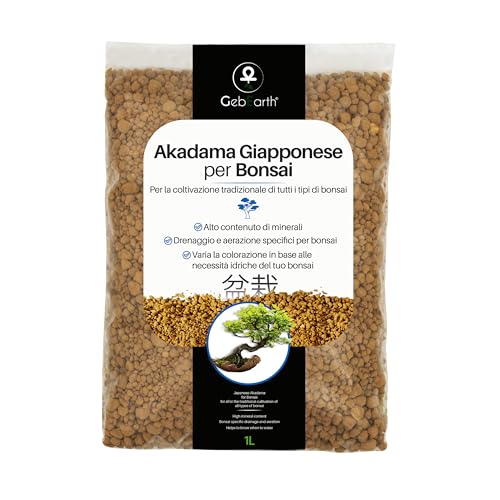 Gebearth® - Akadama Giapponese Professionale Per Bonsai 2-5Mm Da 1L【Equilibrio Perfetto Di Acqua, Aria & Minerali】