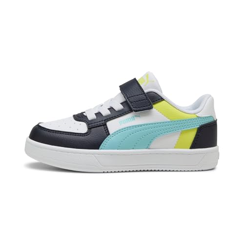 Puma Caven 2.0 Block Ac+ Ps, Scarpe Da Ginnastica, White-Safe Lake-New Navy, 32 Eu