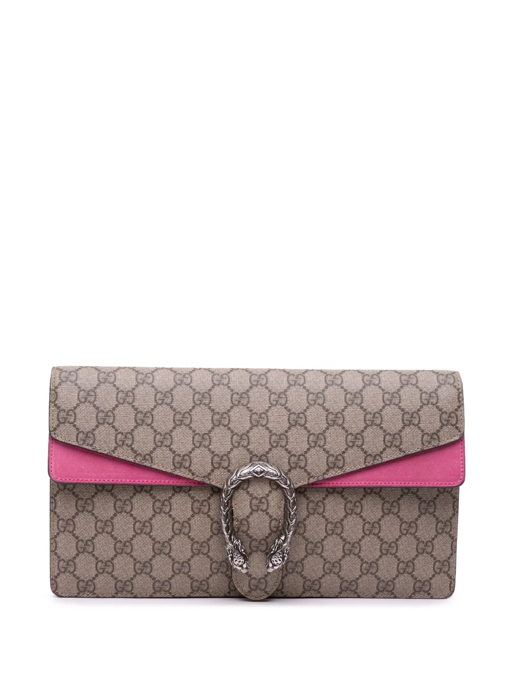Gucci Pre-Owned 2016-2024 GG Supreme Dionysus clutch bag - Marrone