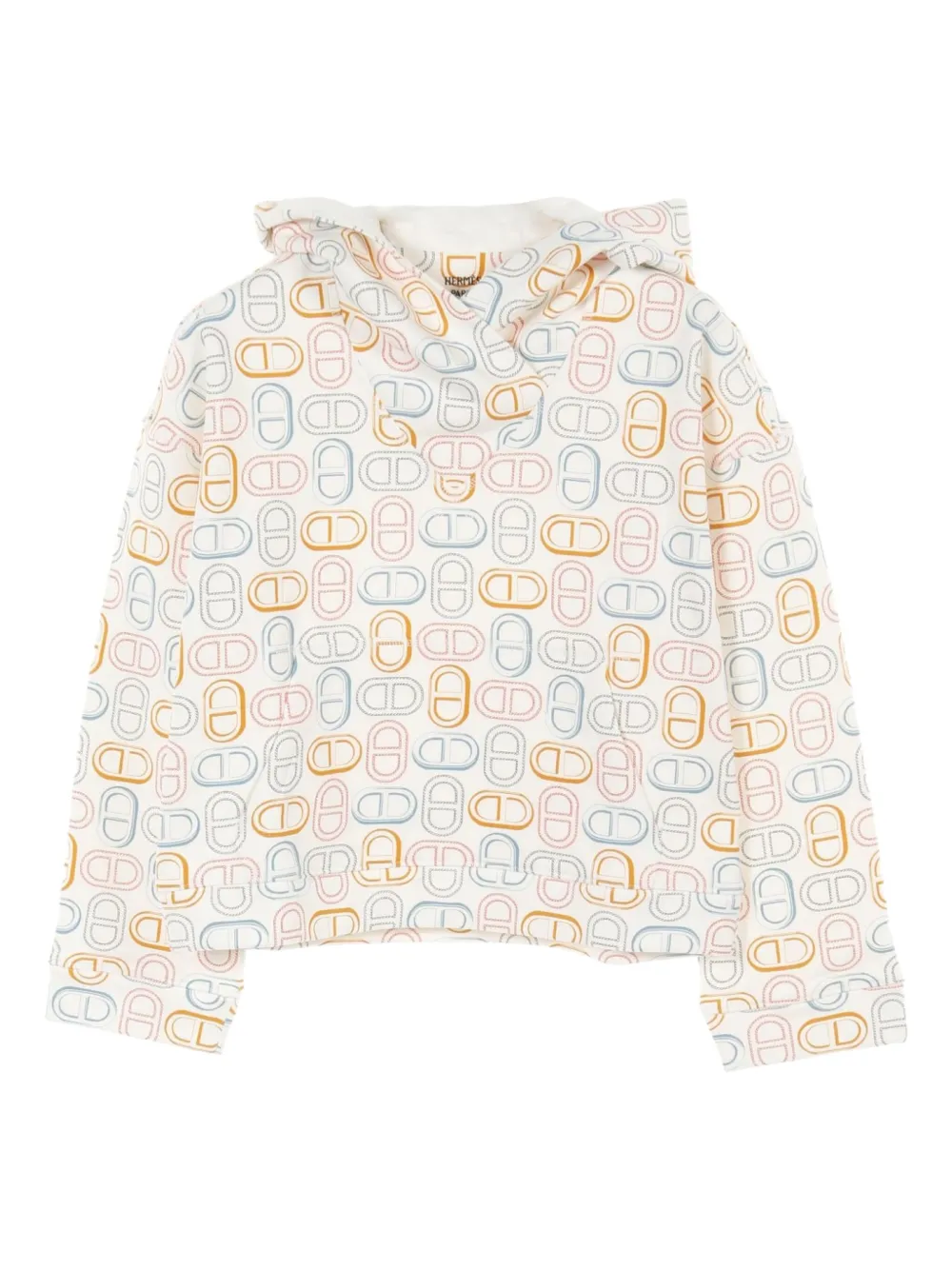 Hermès Pre-Owned Felpa con cappuccio 10's Chaine d'Ancre - Bianco
