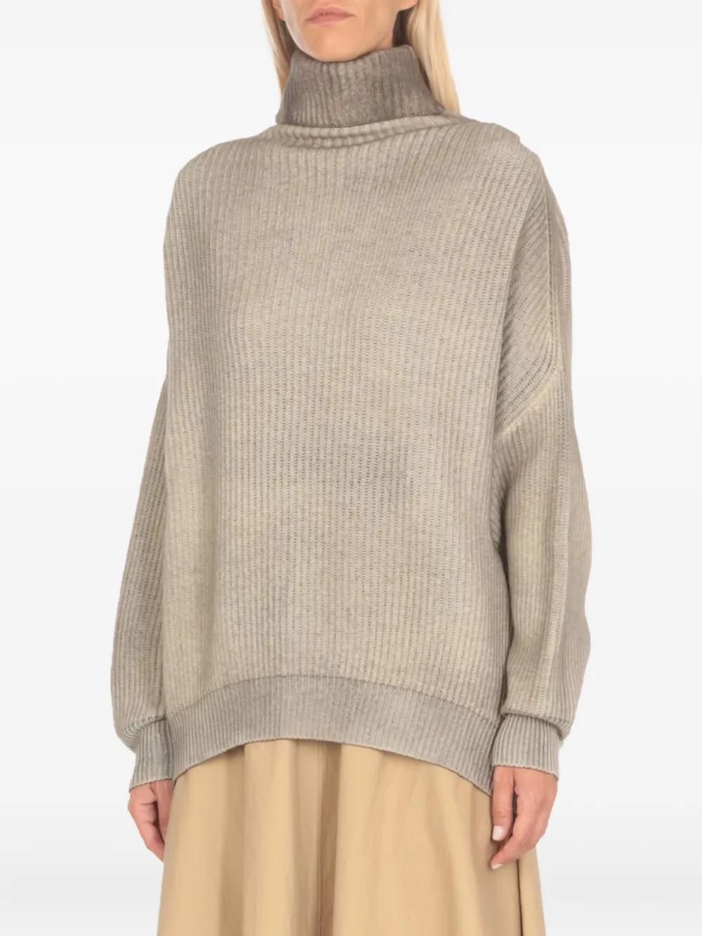 Avant Toi ribbed turtleneck sweater - Grigio
