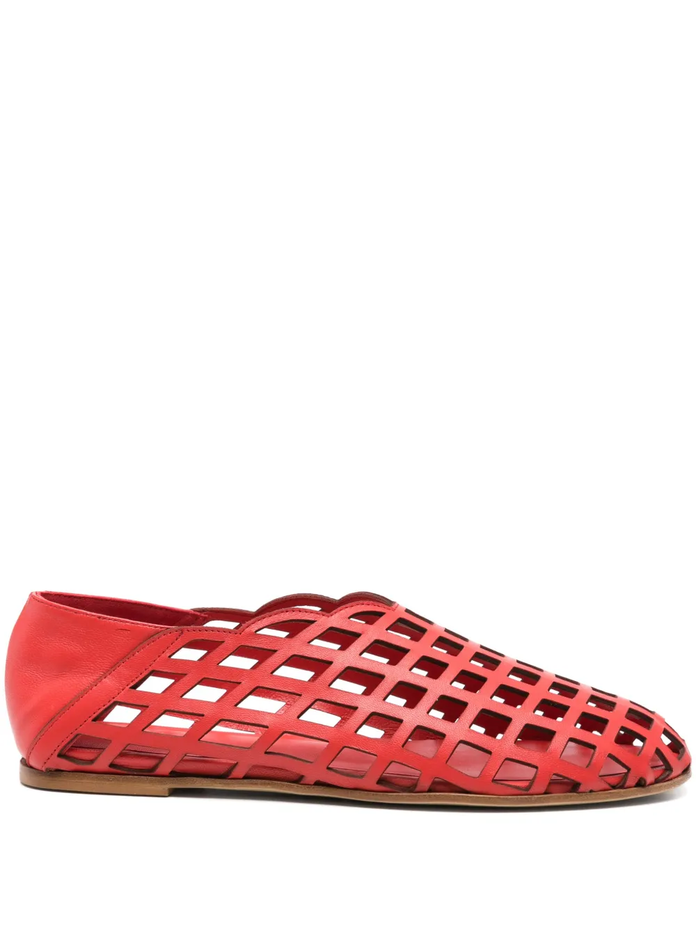 GIABORGHINI leather ballet flats - Rosso