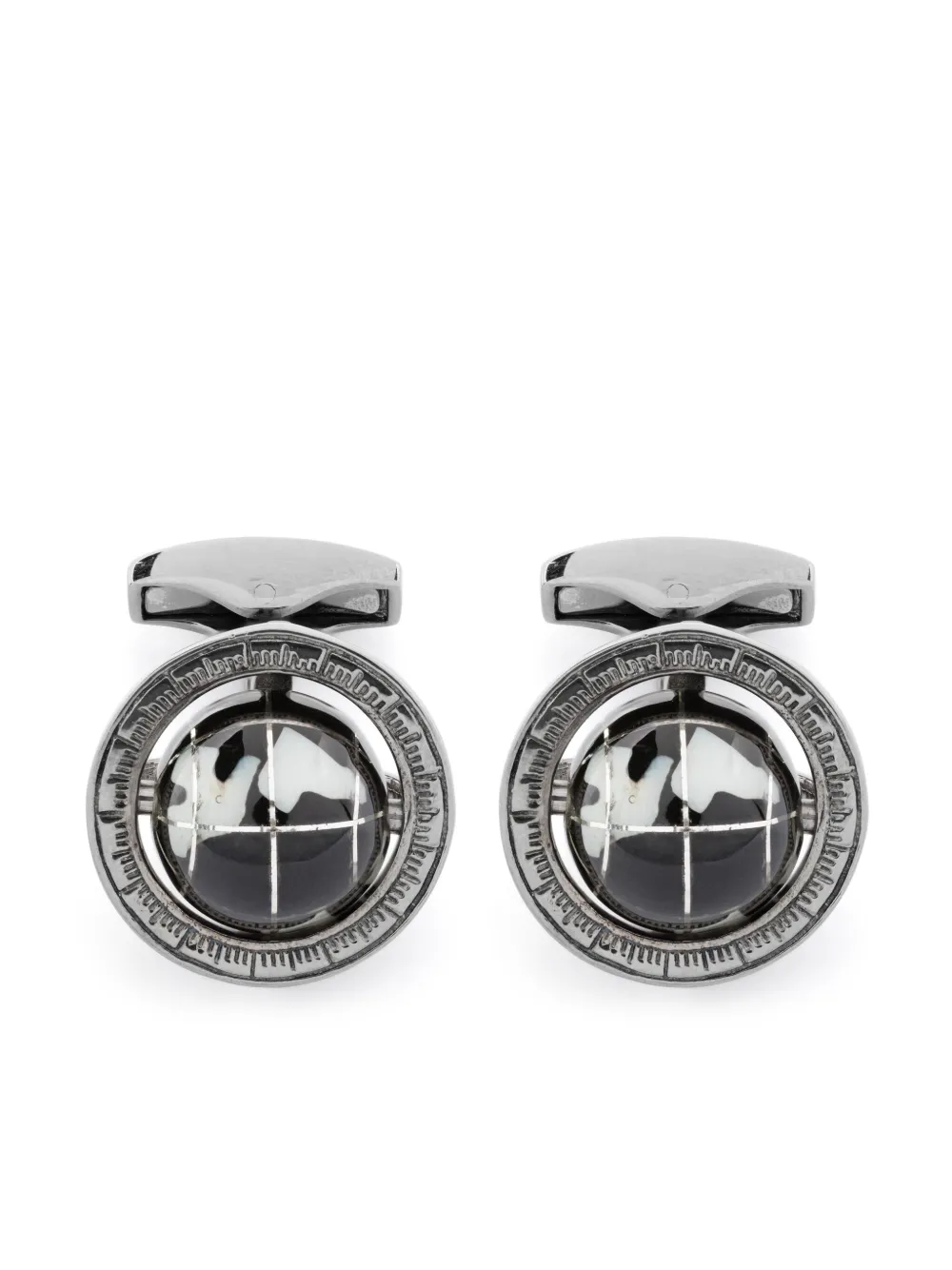 Tateossian Globe Cage cufflinks - Nero