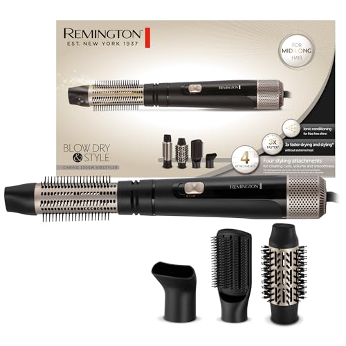 Spazzola Per Soffiaggio Remington As7500 Blow D&S � 2 Temperature � 4 Accessori: Spazzola Da 50 Mm, Spazzola Da 38 Mm, Spazzola Piatta E Concentratore