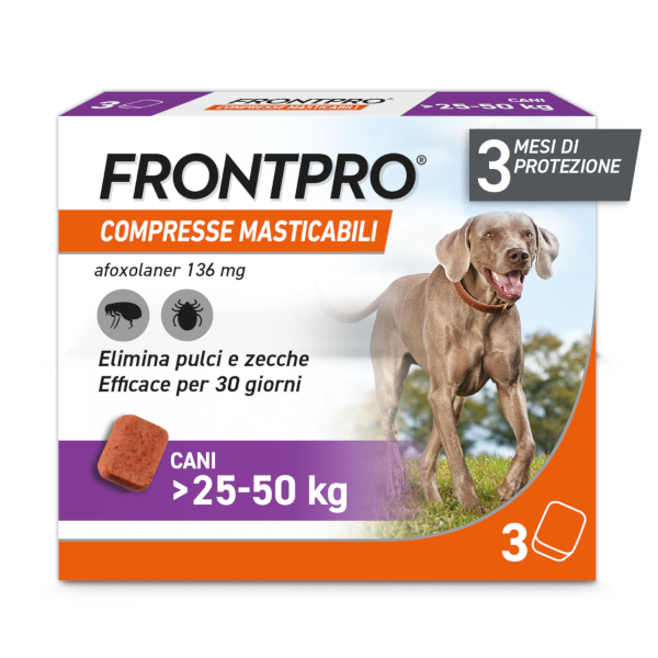 Frontpro 3 Compresse Masticabili 25-50Kg 136mg