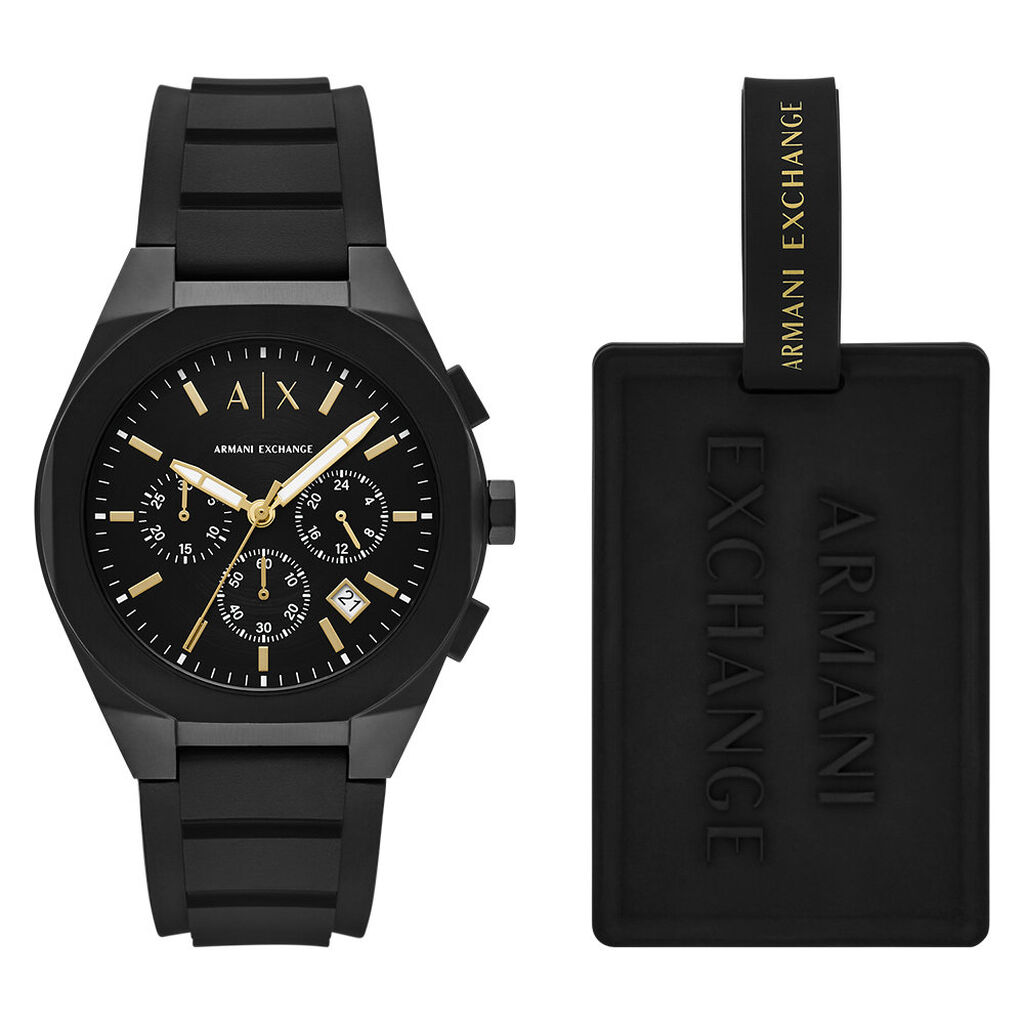 Stroili - Set Orologio Al Quarzo Armani Exchange con Targhetta per Valigia Ax7165set