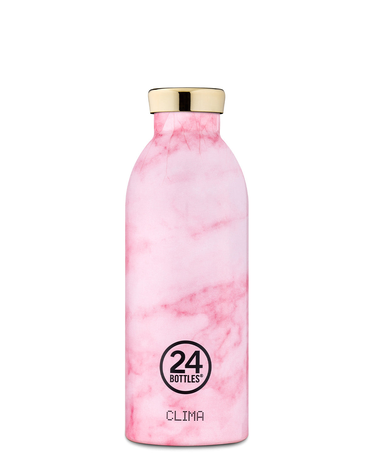 Borraccia Termica in acciaio inox, ermetica 500 ml, Rosa, Marmo, Personalizzabile, Clima Bottle Marble Pink - 24Bottles