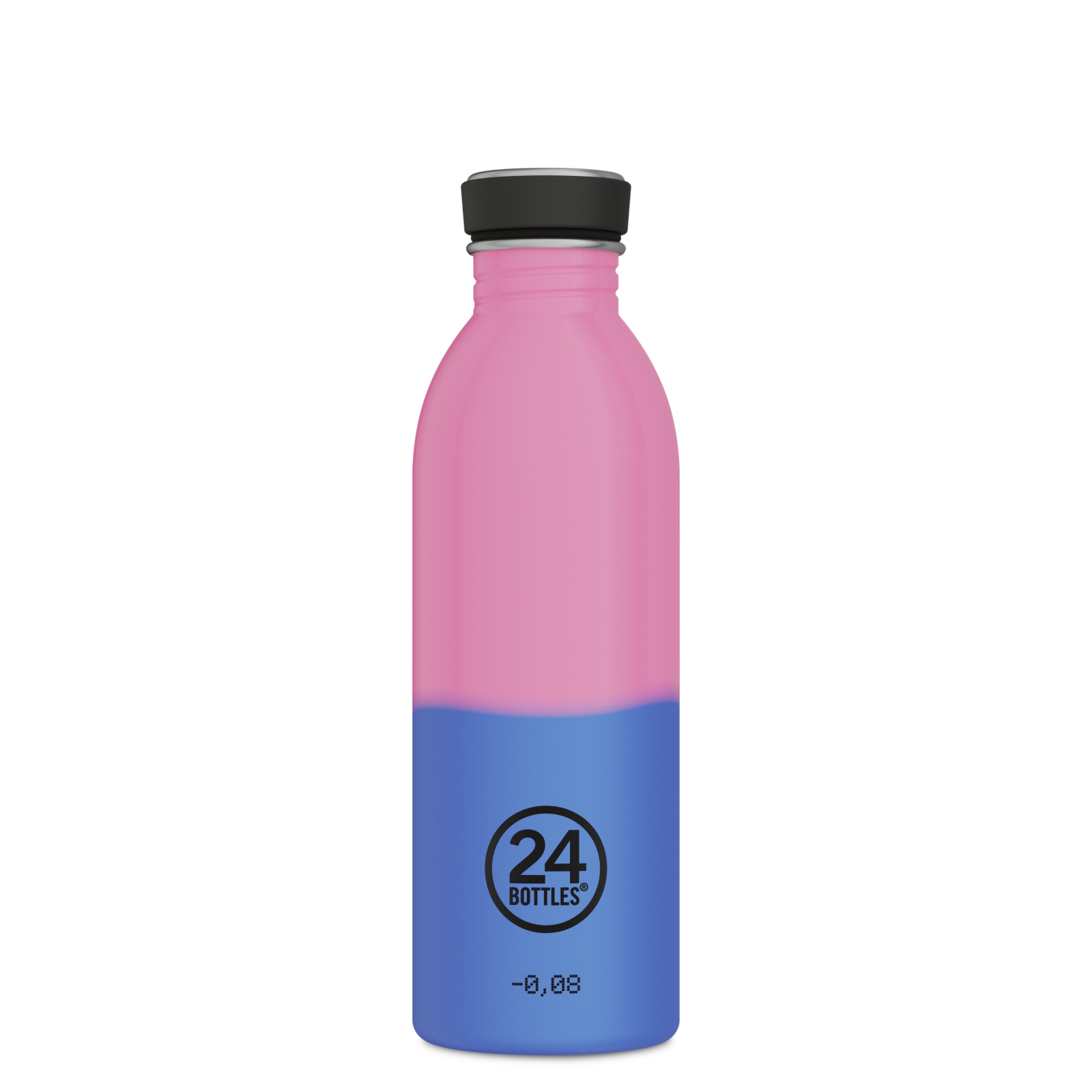 Borraccia in Acciaio Inox leggera, ermetica, 500 ml, Rosa, Cambia colore con il freddo, Personalizzabile, Urban Bottle REactive II Pink/Blue -
