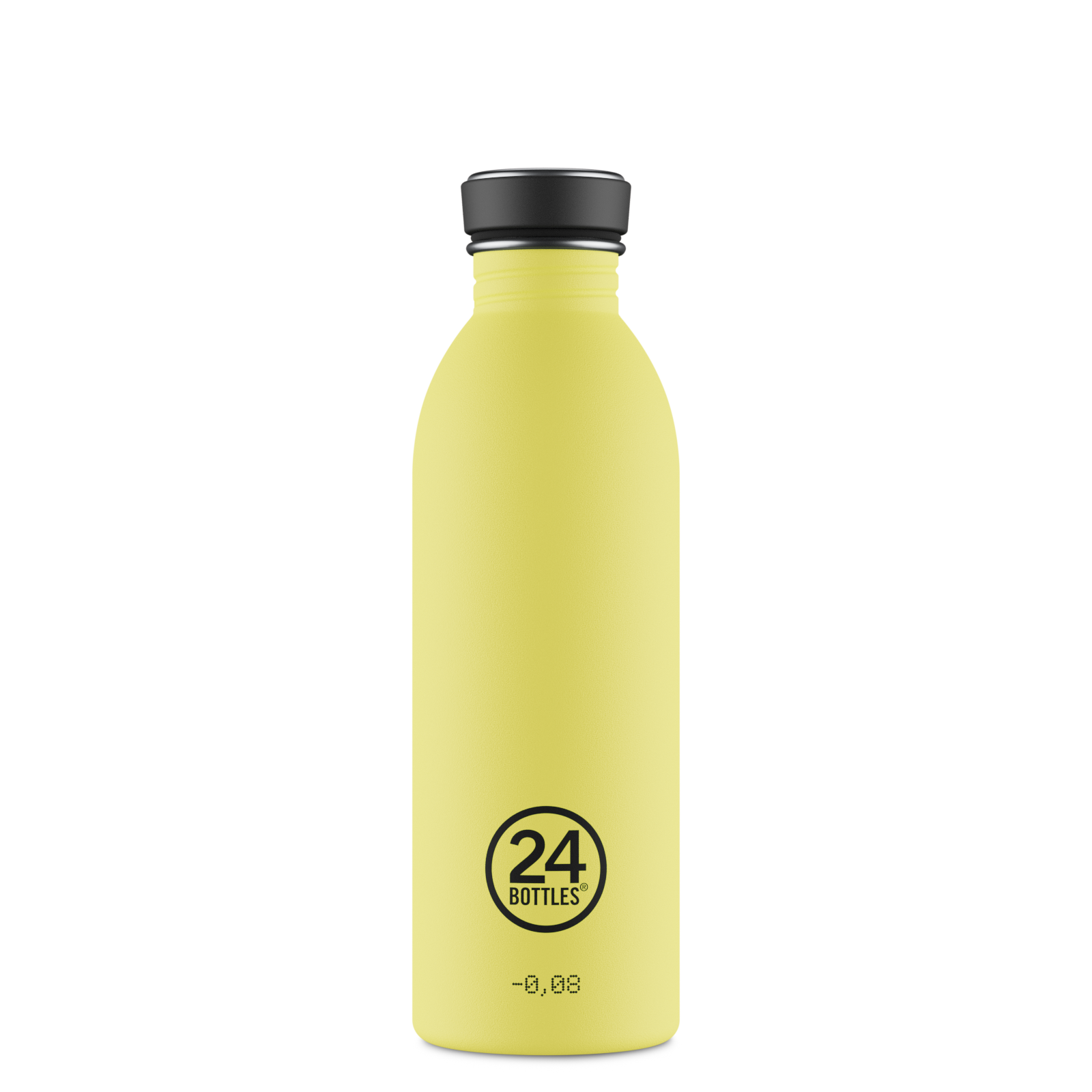 Borraccia in Acciaio Inox leggera, ermetica, 500 ml, Gialla, Personalizzabile, Urban Bottle Citrus - 24Bottles