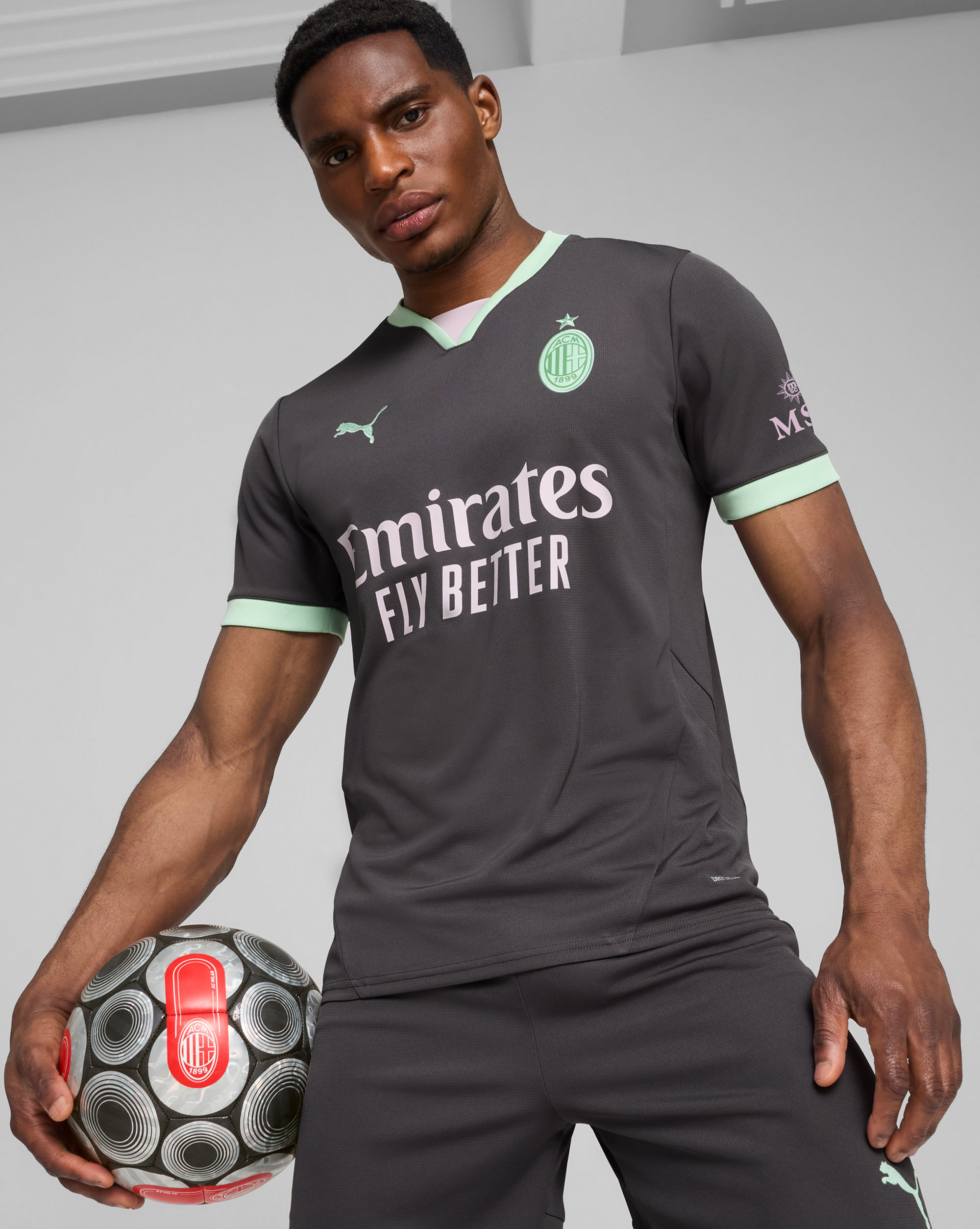 Terza Maglia Gara AC Milan 24/25 Grigio Uomo