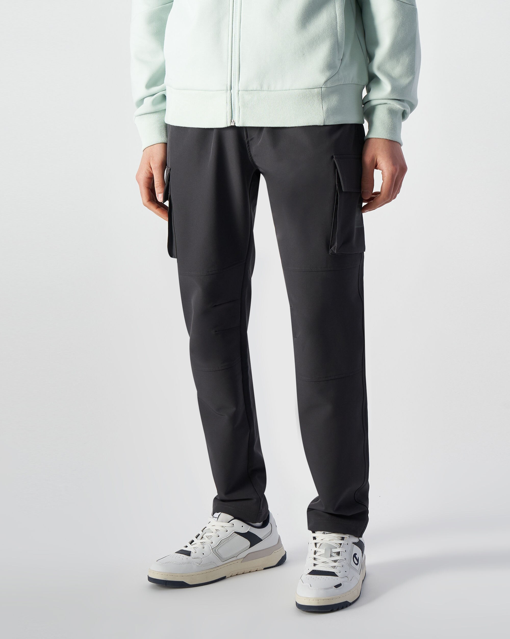 Pantaloni joggers cargo in tessuto Nero Uomo