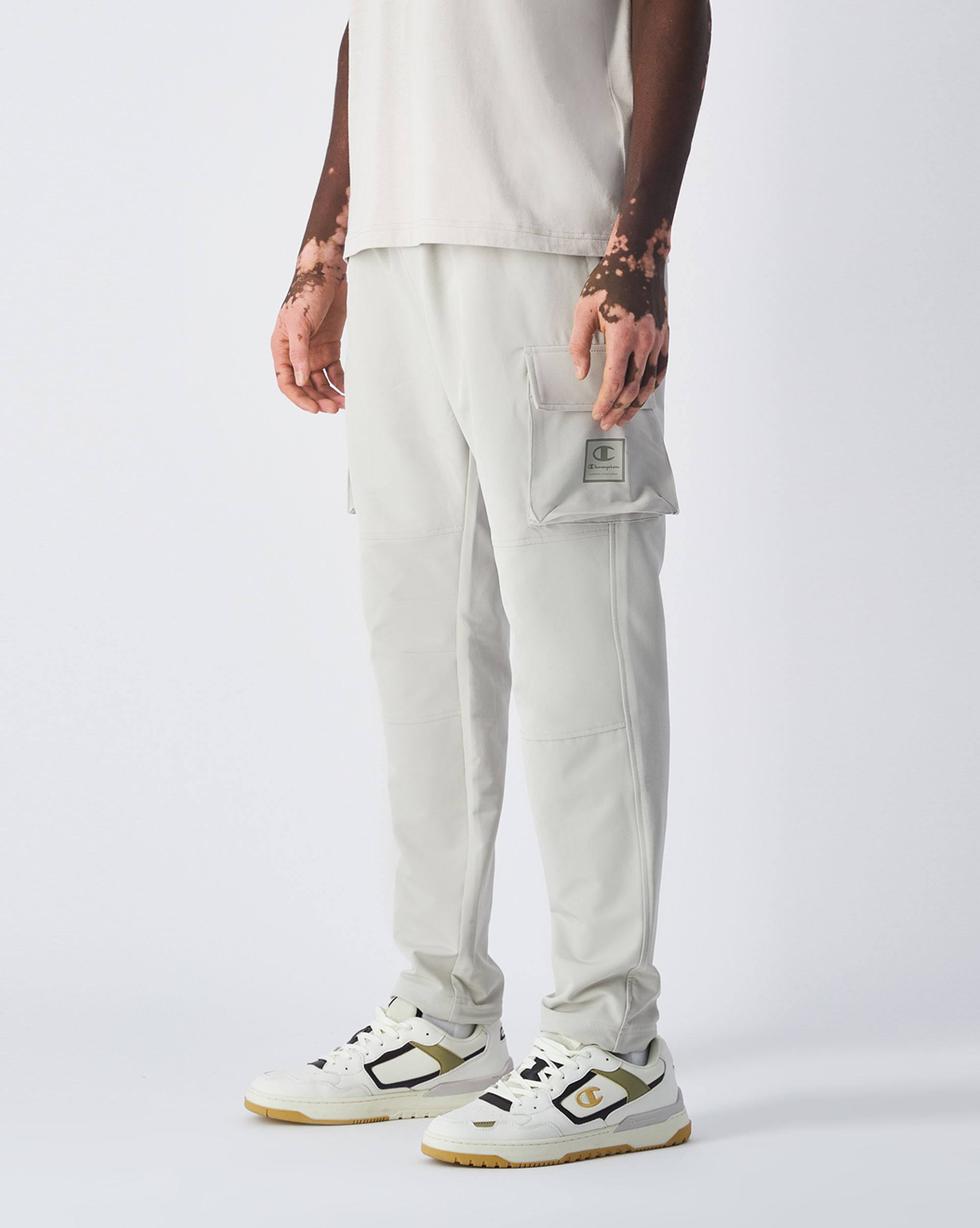 Pantaloni joggers cargo in tessuto Grigio Uomo