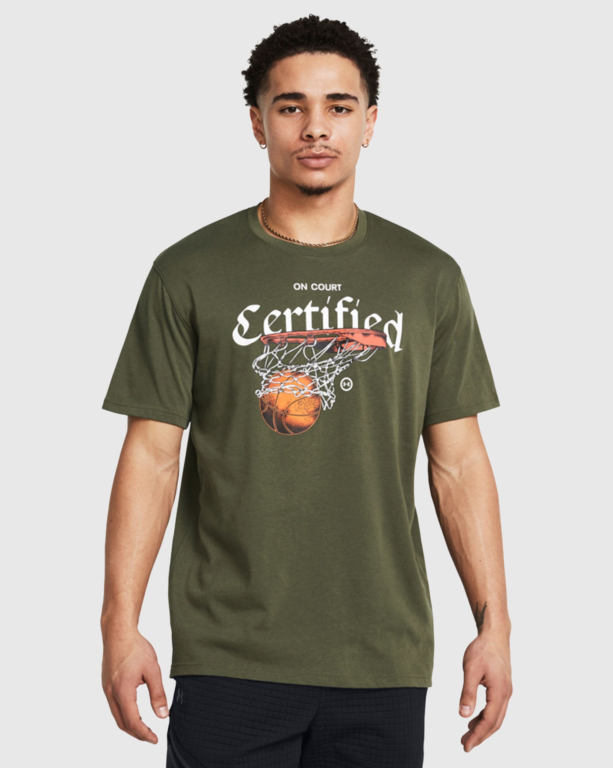 T-Shirt Hoops Certified Marine Od Green Verde Uomo