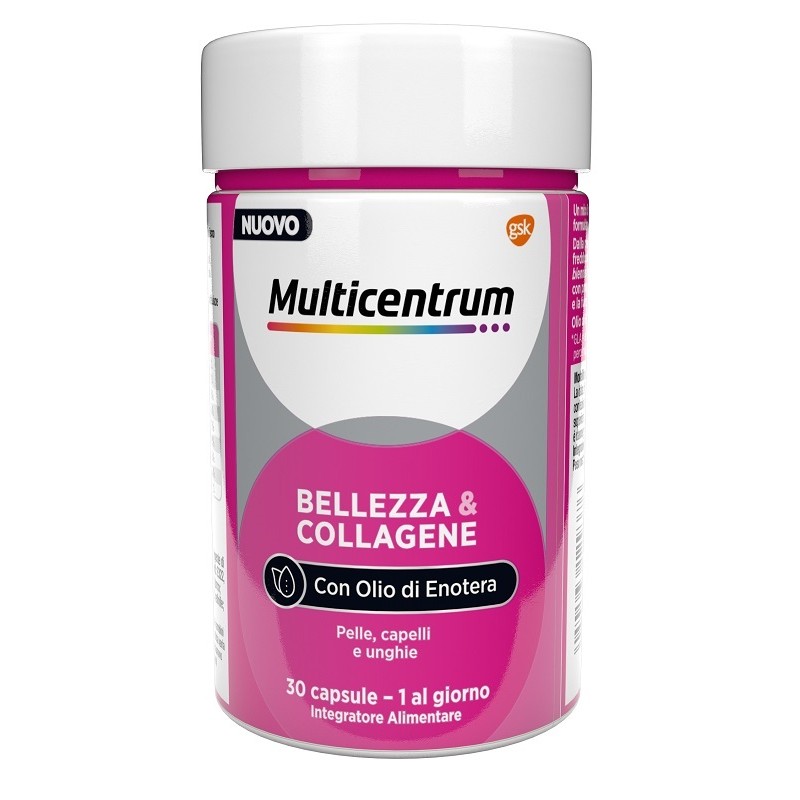 Multicentrum - Multicentrum Bellezza E Collagene Integratore per pelle, capelli e unghie 30 capsule