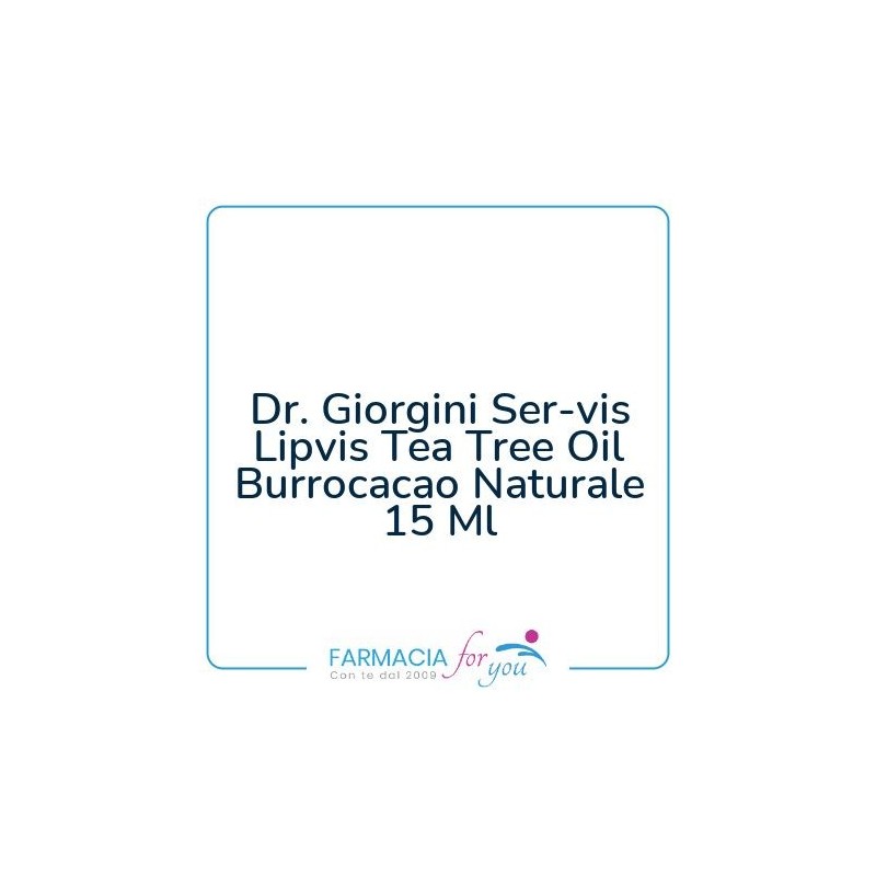 Dr. Giorgini Ser-vis - Dr. Giorgini Ser-vis Lipvis Tea Tree Oil Burrocacao Naturale 15 Ml