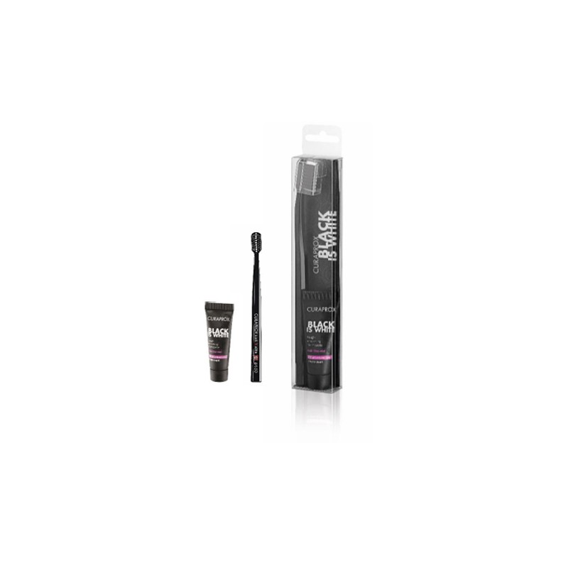 Curaden Ag - Curaden Ag Curaprox Black Is White Dentifrici Sbiancanti 1 Dentifricio Da 10ml + 1 Spazzolino