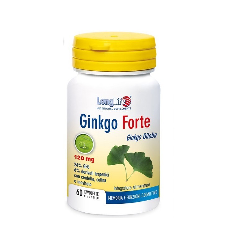 Longlife – Phoenix - LongLife Ginkgo Forte per la funzione del microcircolo 60 tavolette