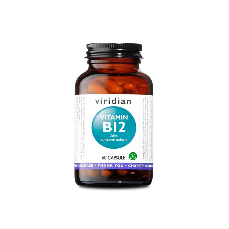 NATUR - Natur Viridian Vitamin B12 High Potency 60 Capsule Viridian Vitamina B12 Alta Concentrazione