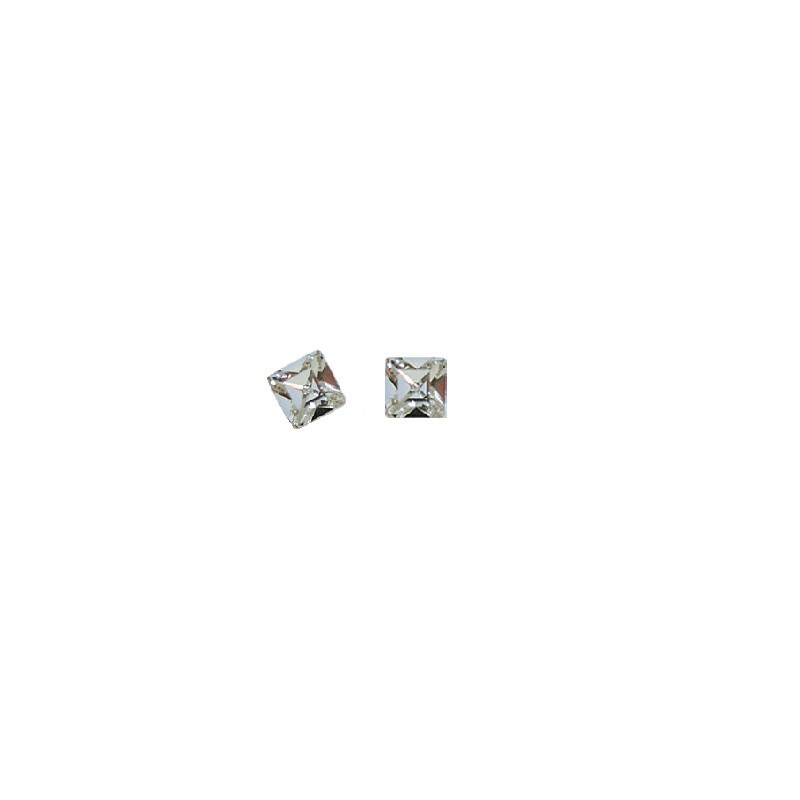 Bioetic Bijoux srl - Bioetic Bijoux Orecchino Carre' 6mm Crystal