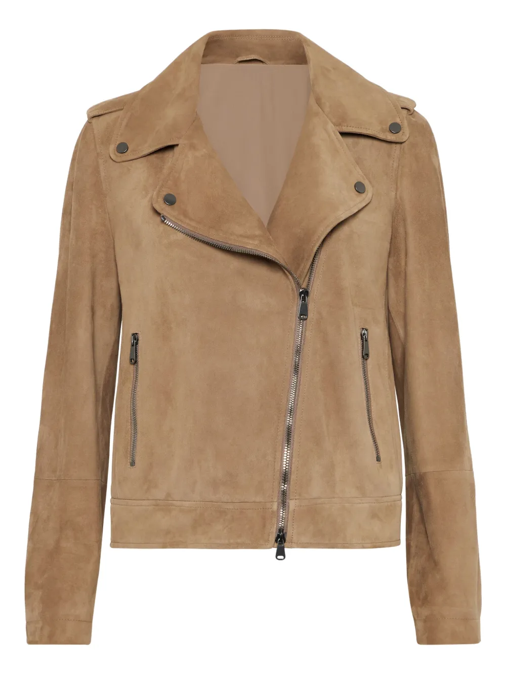 Brunello Cucinelli leather jacket - Marrone