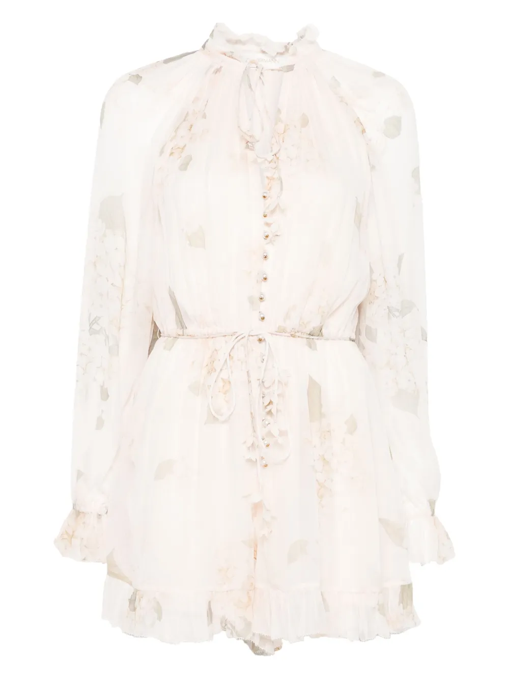 ZIMMERMANN floral-print playsuit - Rosa