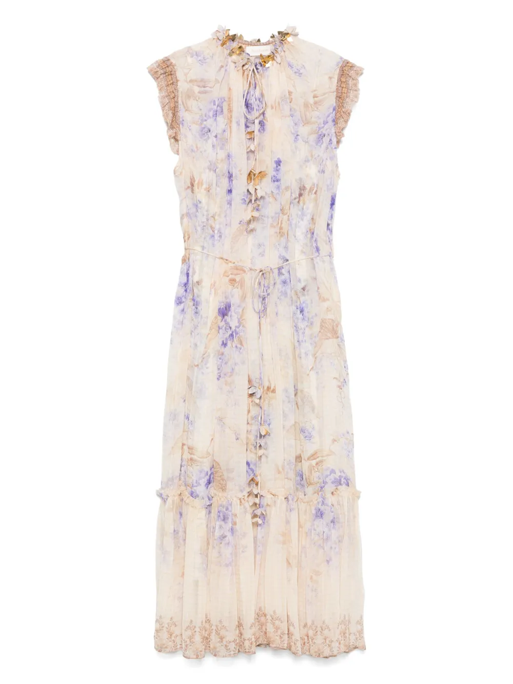 ZIMMERMANN Dawning Flutter midi dress - Toni neutri