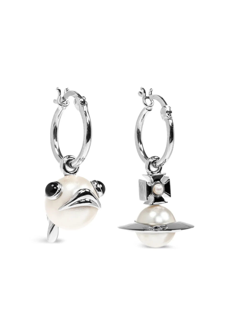 Vivienne Westwood Orb-plaque earrings - Argento