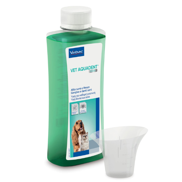 Virbac vet aquadent fresh colluttorio per cani e gatti - 250 ml - spedizione gratis 1° ordine + scegli lo sconto bzr5 / bzr20