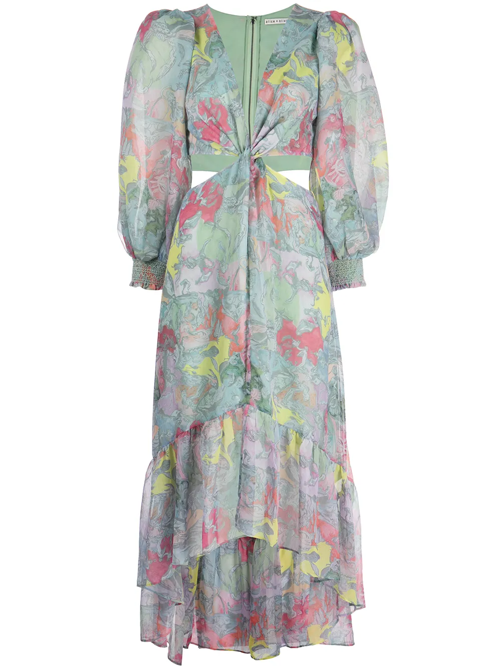 alice + olivia Abito lungo Katia Alice+Olivia x Lola Schnable - Verde