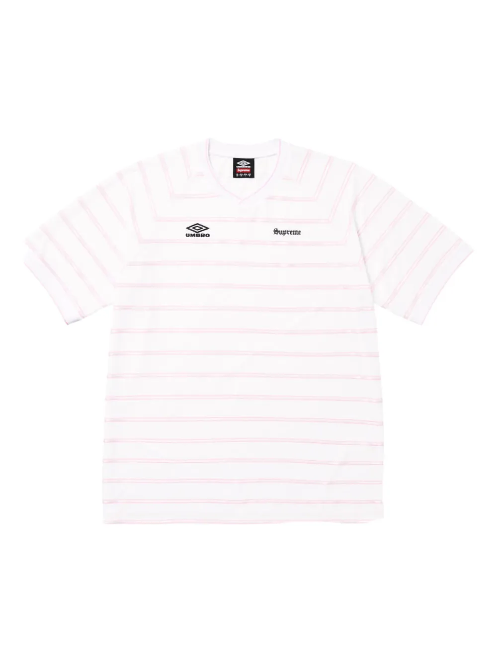 Supreme x Umbro® striped "SS 25 - White" soccer jersey - Bianco