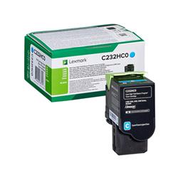 Originale Toner Lexmark C232HC0 -Return Program-alta resa-ciano