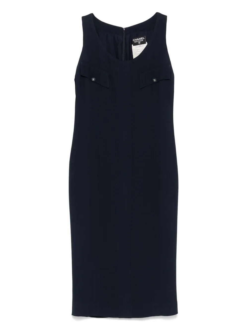CHANEL Pre-Owned 1994 sleeveless midi dress - Blu