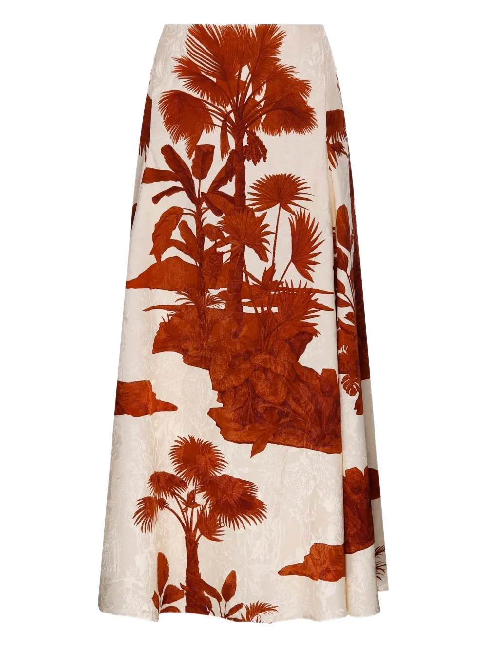 Johanna Ortiz graphic-print skirt - Marrone