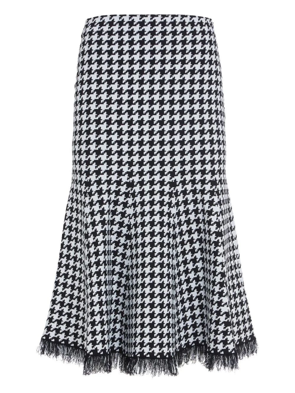 Alexander McQueen houndstooth midi skirt - Nero