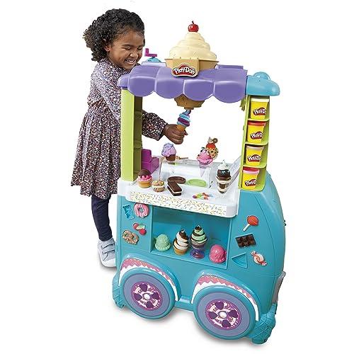 Play-Doh, Kitchen Creations, Il Super Camioncino, Playset Con Cucina Di Grandi Dimensioni Con Suoni Realistici, 27 Accessori, 12 Vasetti Di Pasta Da M