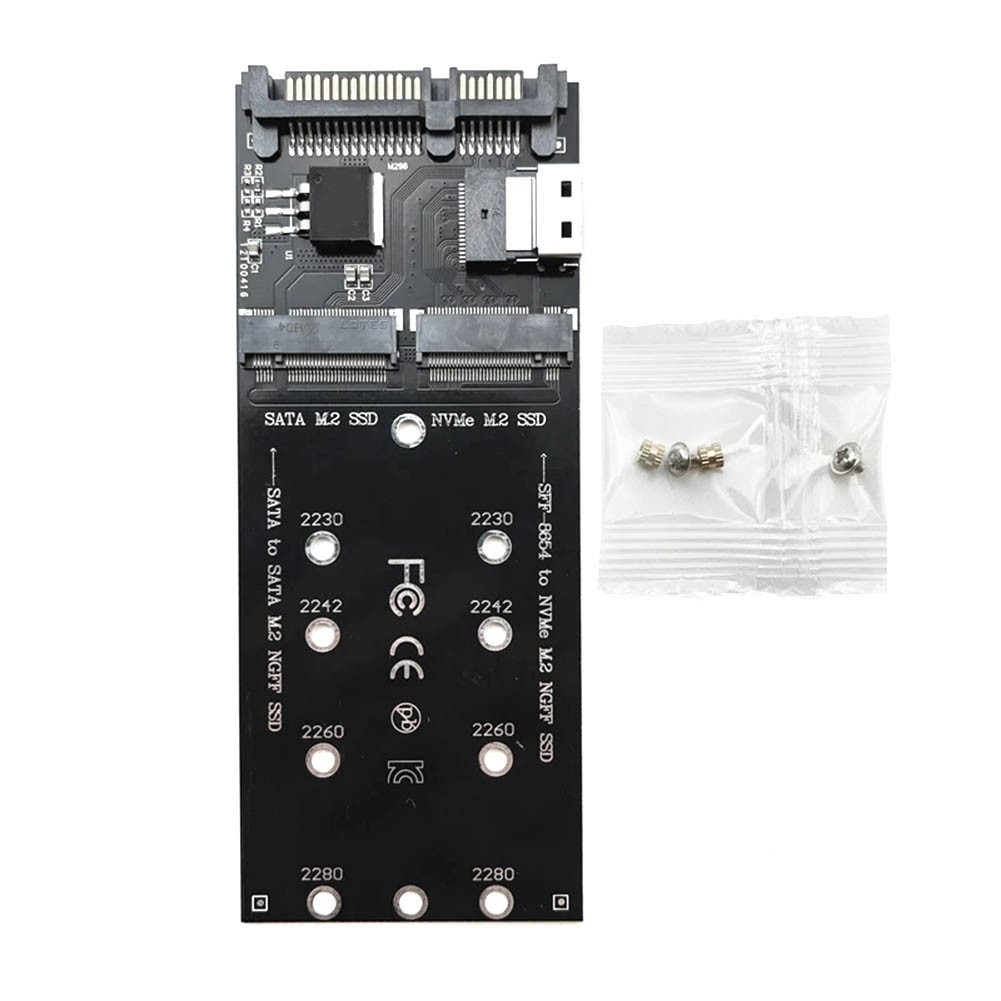Adattatore SSD M2 M.2 SATA Ngff SSD A SATA + M2 NVME SSD A SFF-8654 Convert3296