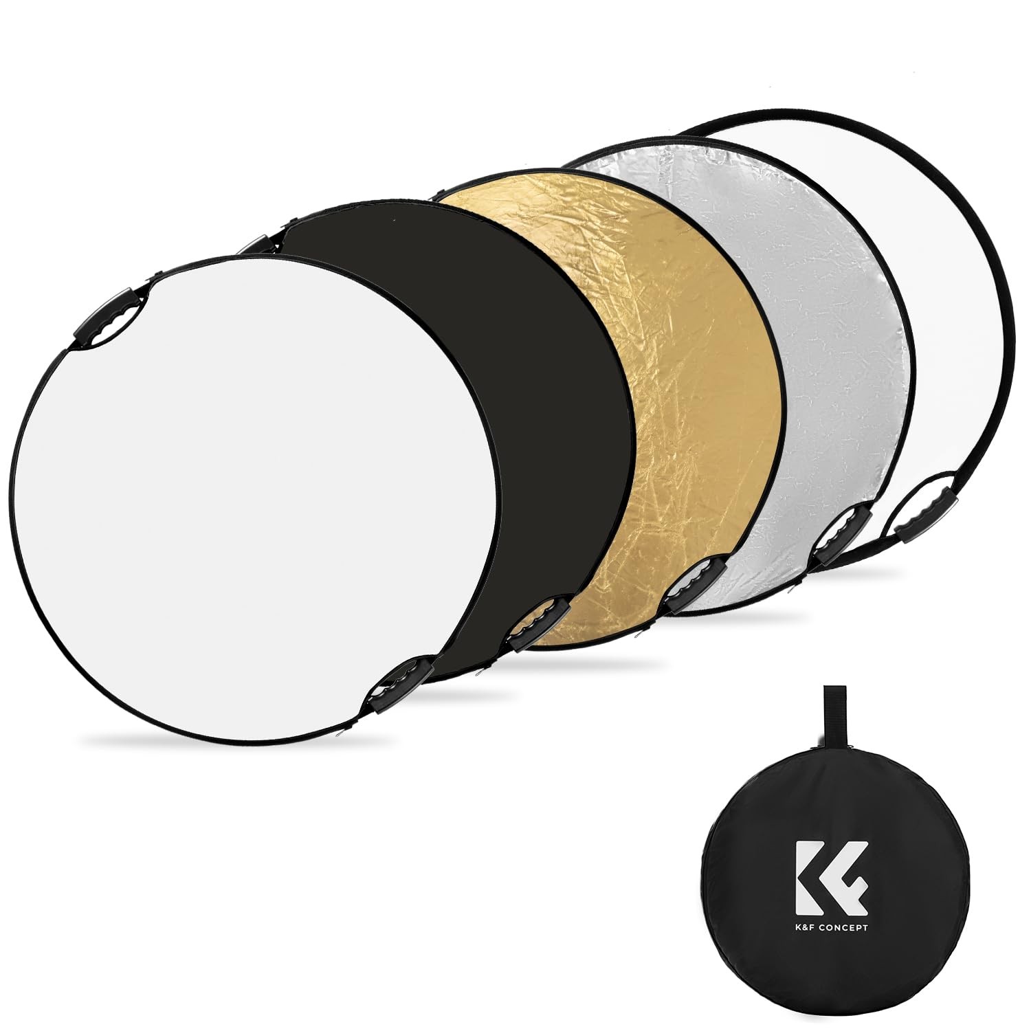 K&F Concept Riflettore per Luce 32" (80cm) 5-in-1 Diffusore Fotografico Pieghevo