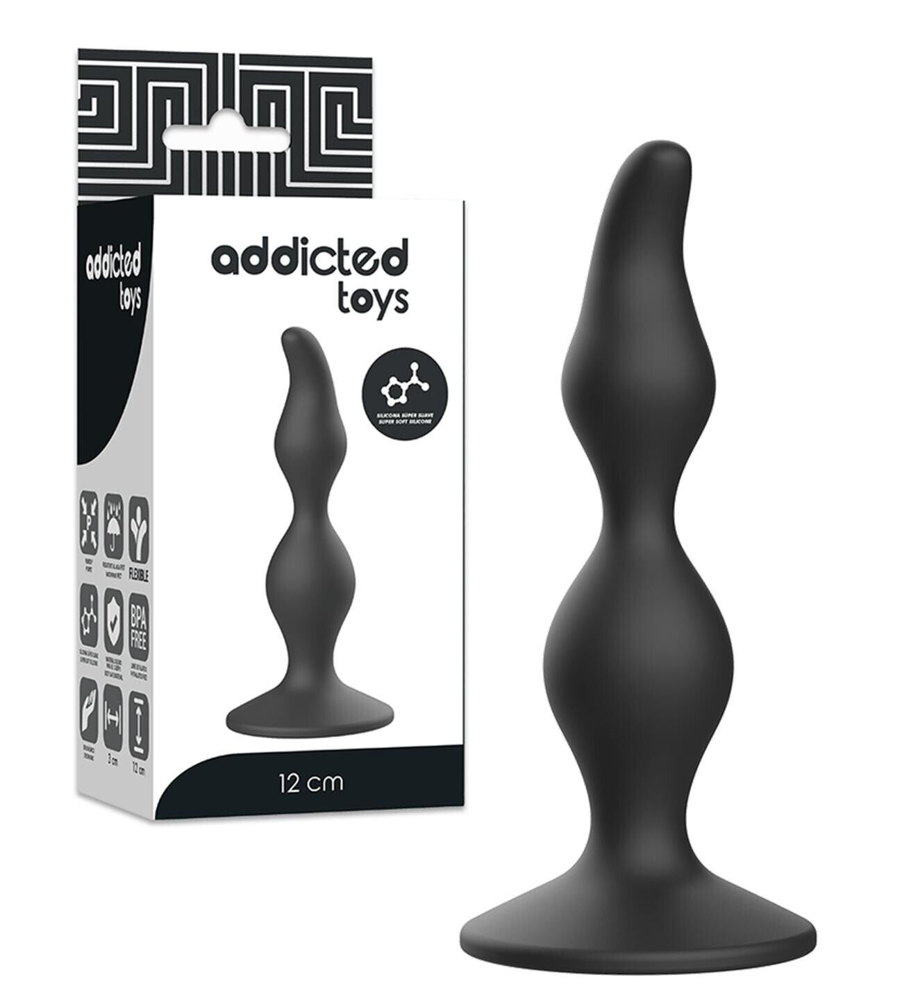 Plug anale in silicone black fallo liscio a sfere dilatatore butt dildo piccolo