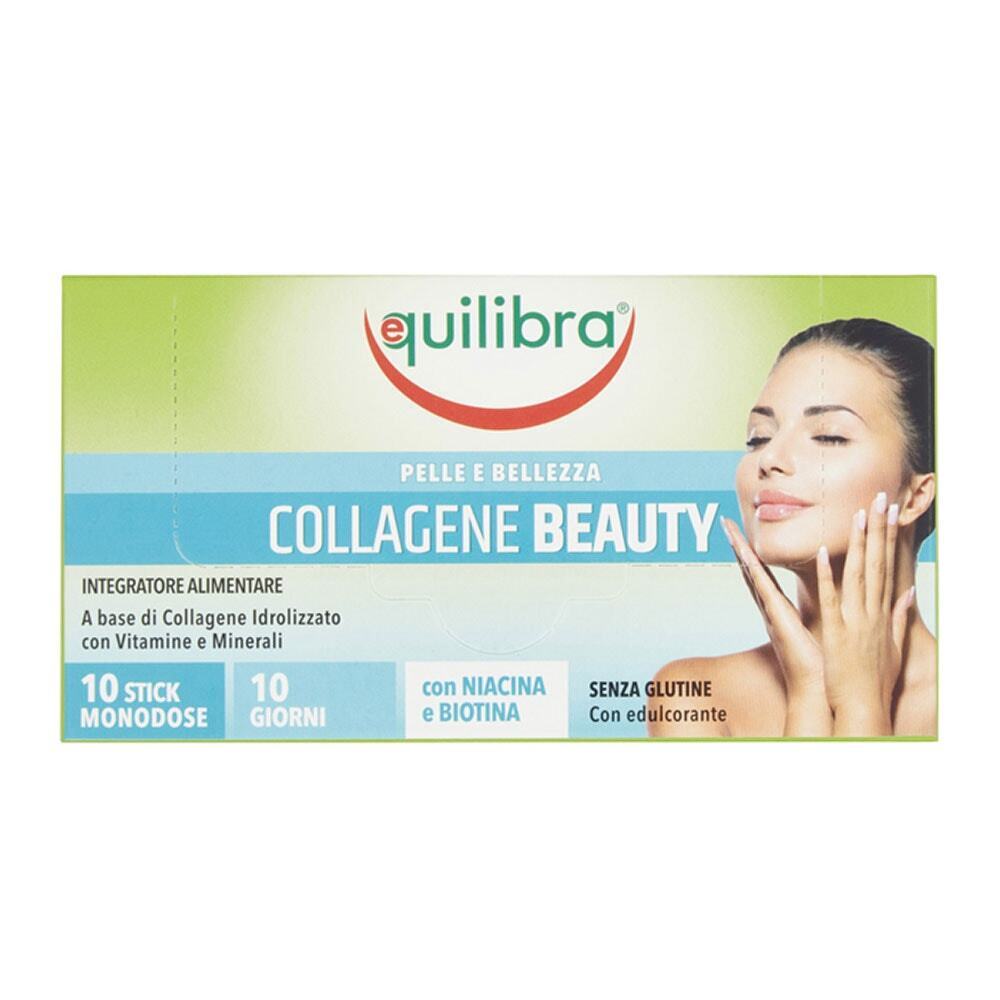 Equilibra Collagene Beauty Integratore Bellezza Pelle, 10 Stick Monodose