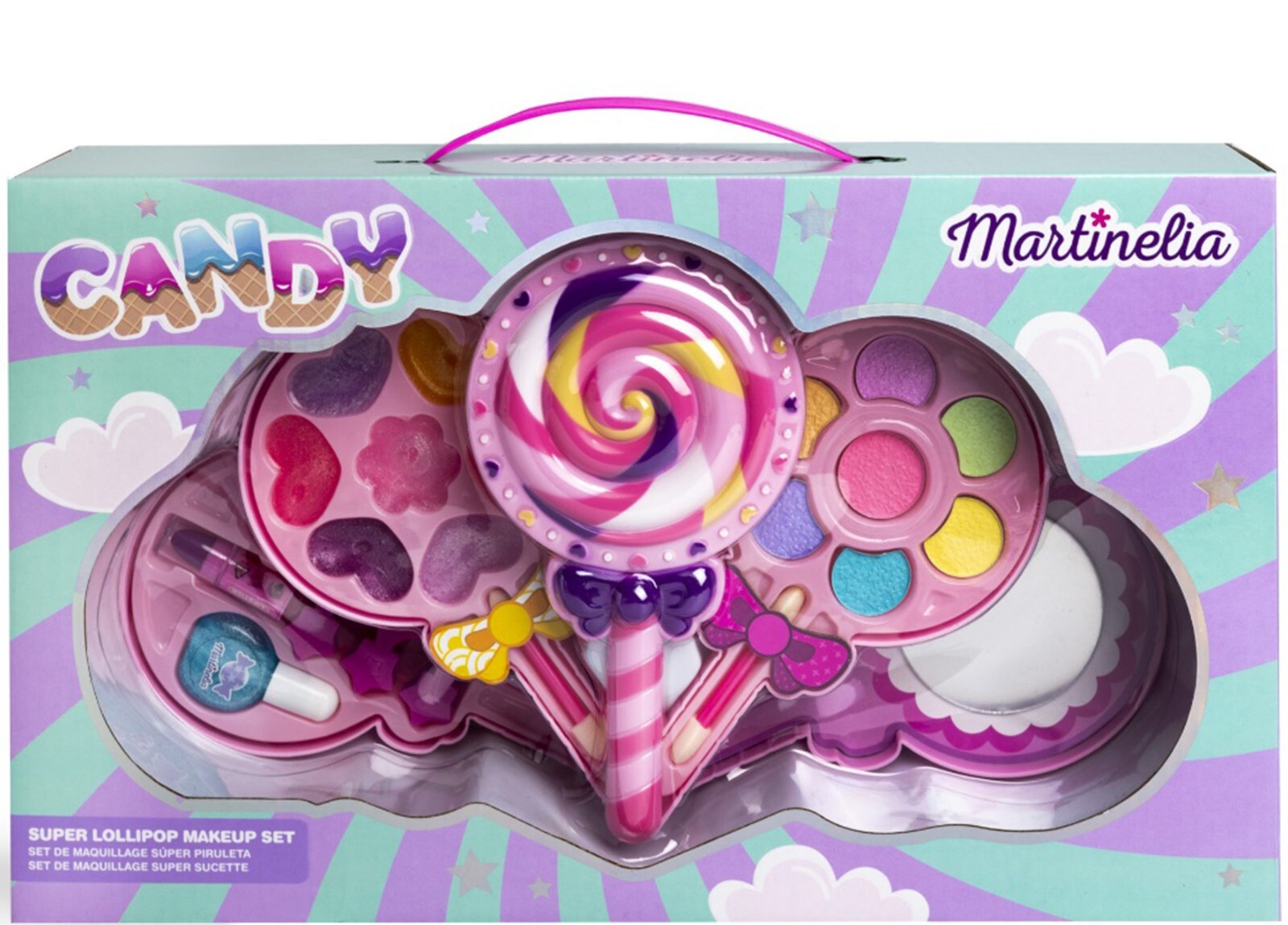 MARTINELIA TROUSSE TRUCCO CANDY LOLLIPOP BIG SET MAKEUP COMPLETO bambine valigia