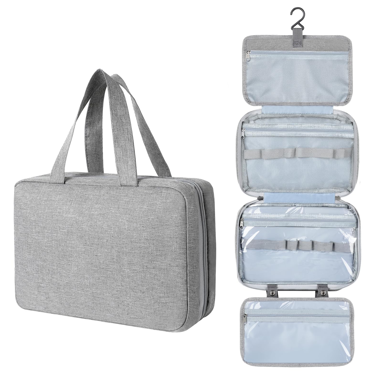 AiQInu Beauty Case da Viaggio, Borsa da toilette da viaggio per Donna Uomo,imper