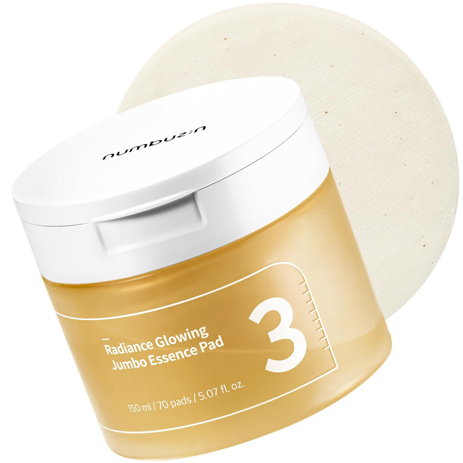 numbuzin No.3 Toner Pads | Radiance Glowing Jumbo Essence Pad | Clear (j4K)