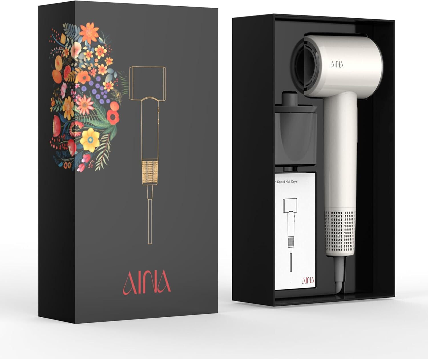 AINA Asciugacapelli, Blow Dryer, 110.000 RPM Leggero, professionale