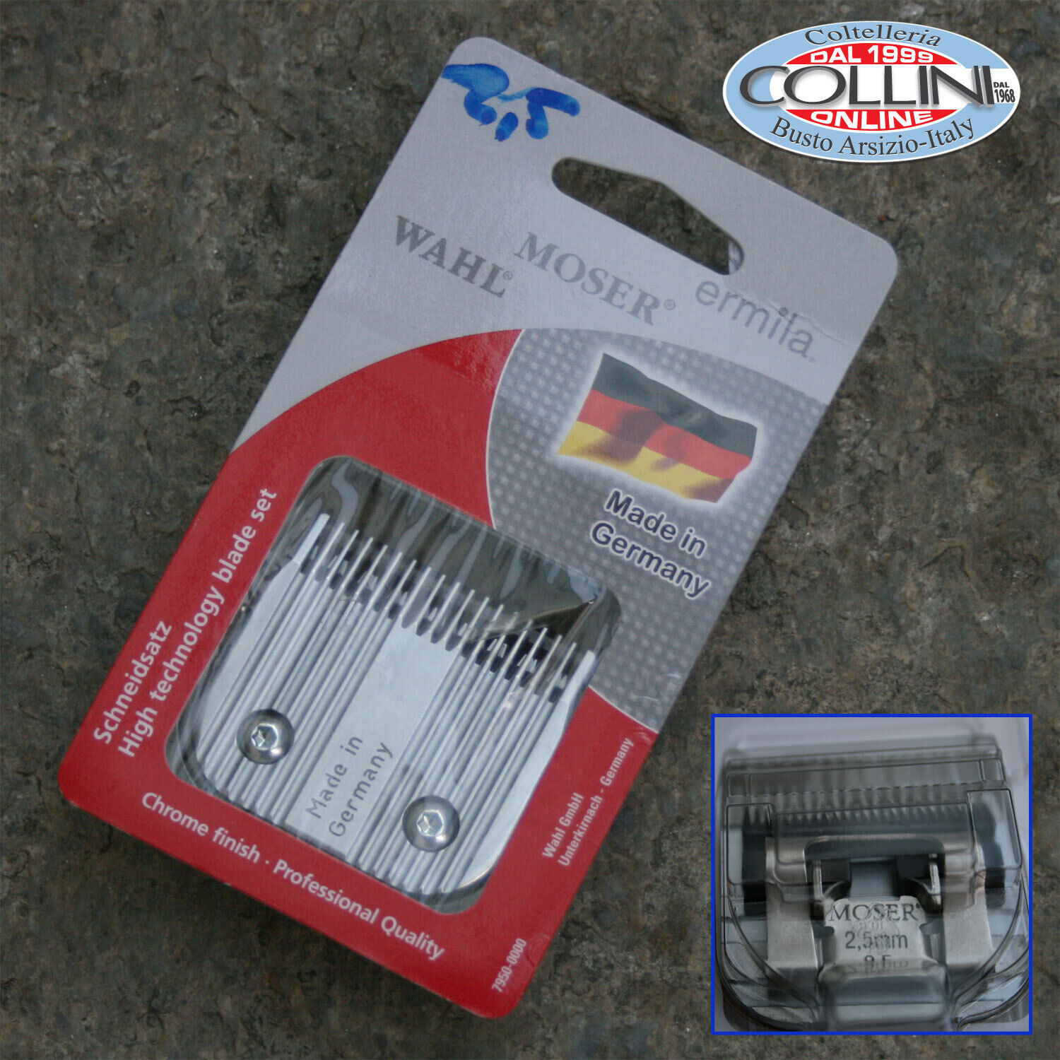 Moser - Testina #9F da 2,5mm per Tosatrice 1245 e 1250 - Ricambio