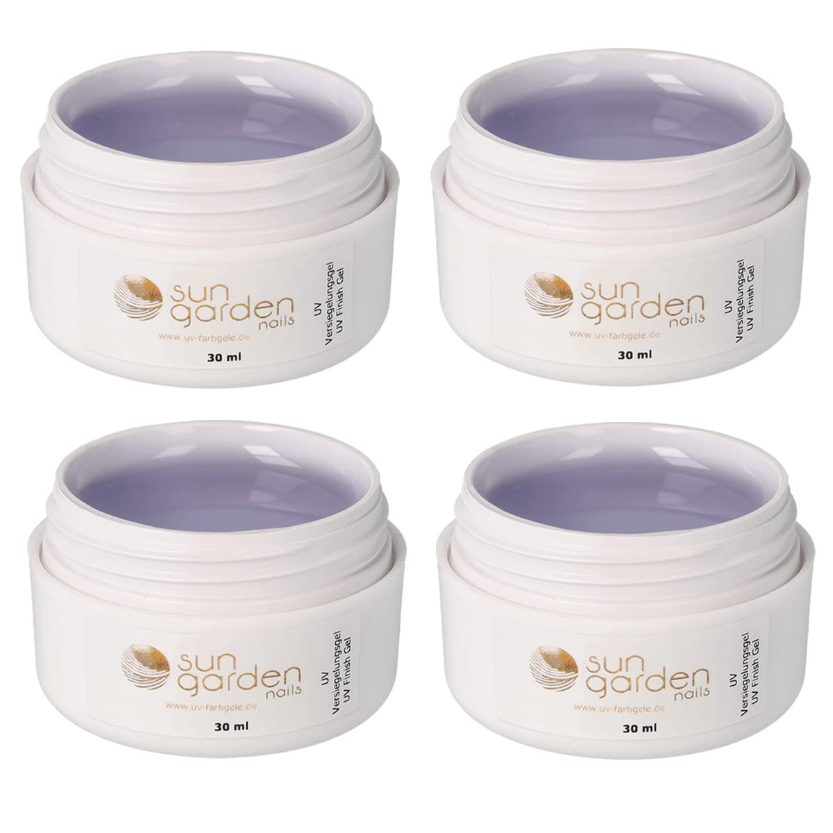 UV Gel Finish- gel trasparente 4 x 30 ml - UV Finish Gel - gel de (w2J)