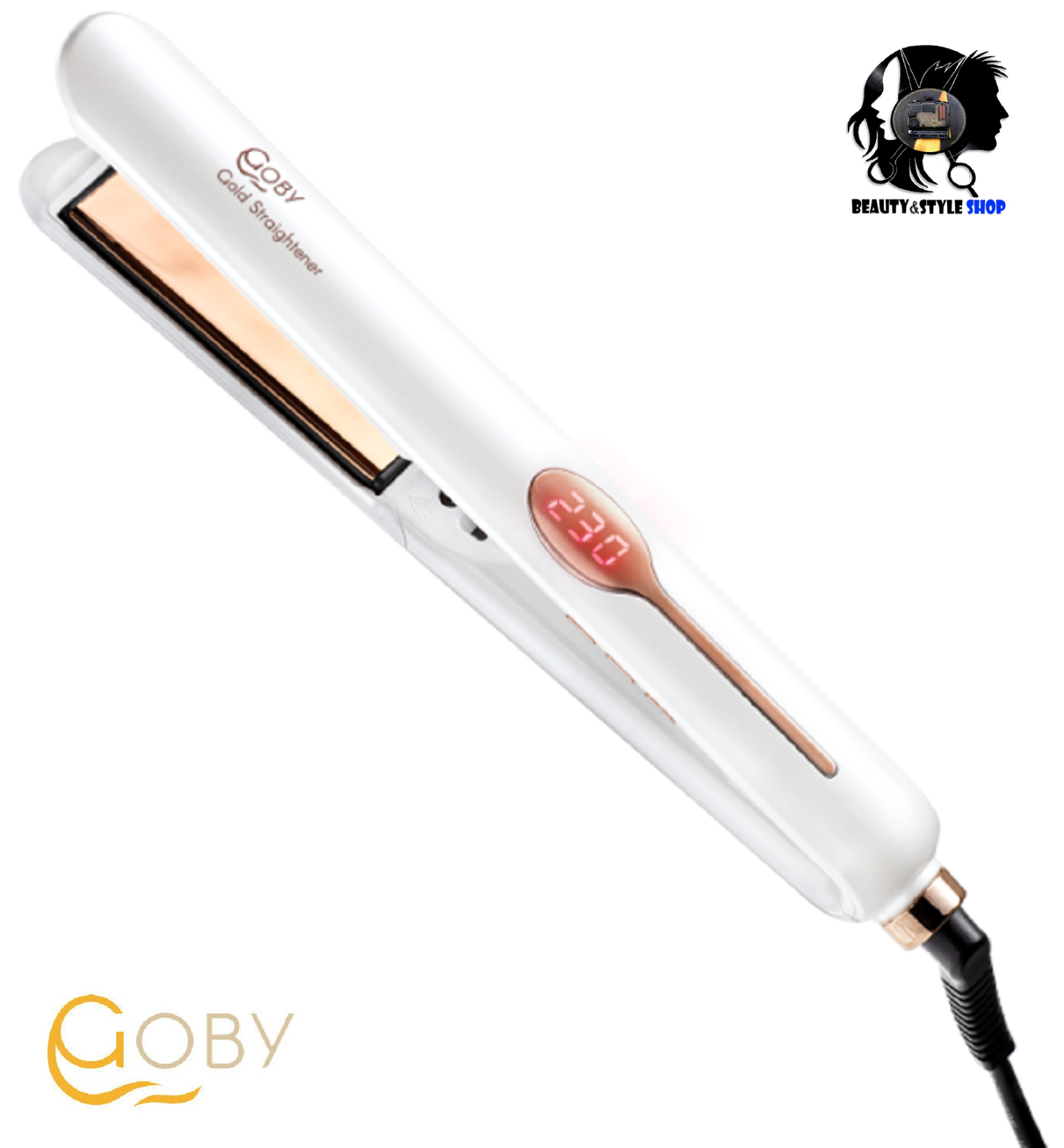 GOBY GOLD STRAIGHTENER TITANIUM INFRAROSSI PIASTRA CAPELLI PROFESSIONALE 230°
