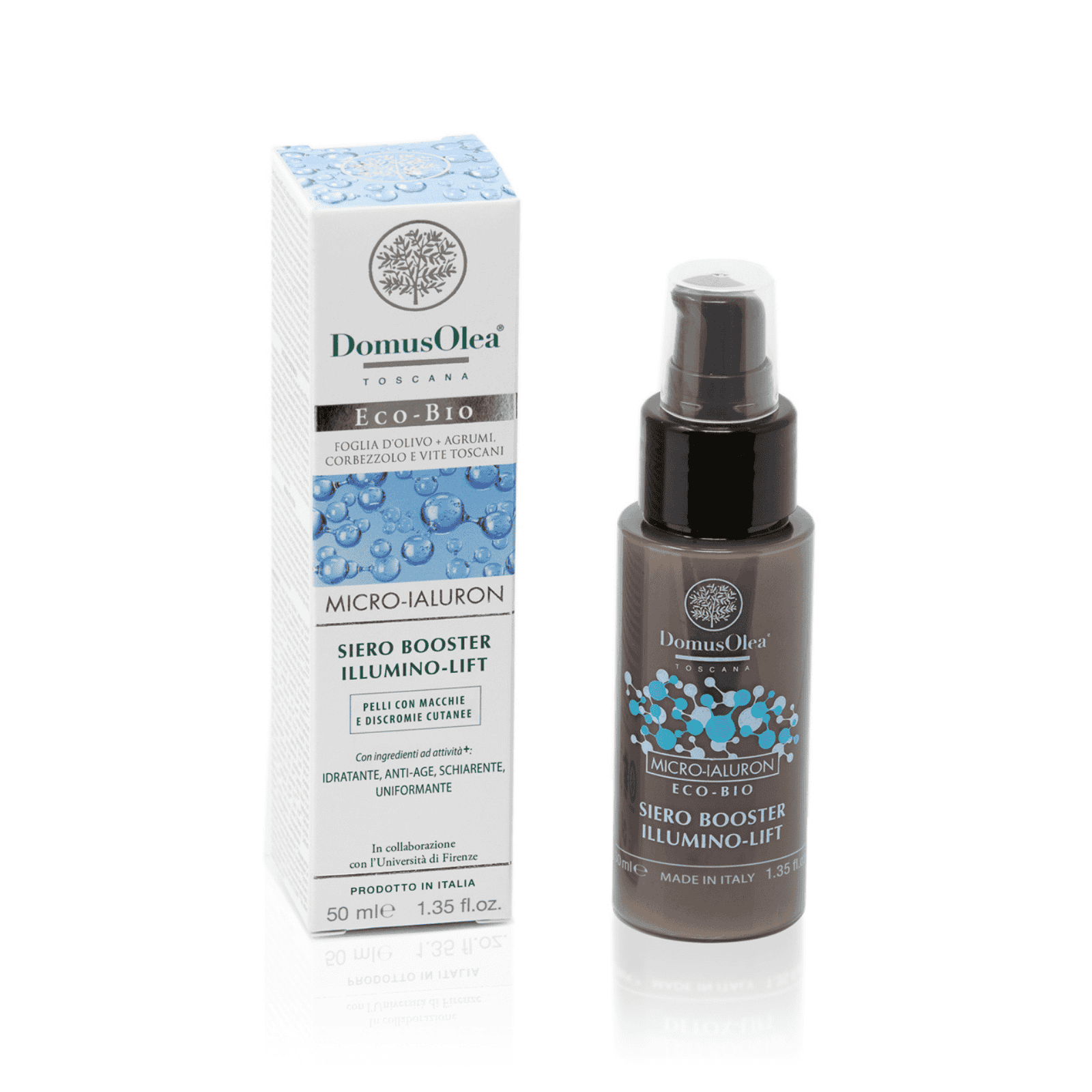Domus Olea Toscana siero booster illumino-lift – microialuron 50 ml